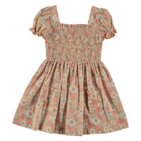 Tocoto Vintage Pink Lurex Floral Honeycomb Dress