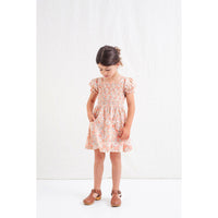 Tocoto Vintage Pink Lurex Floral Honeycomb Dress