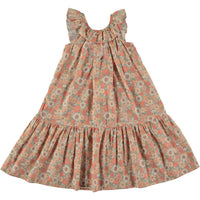 Tocoto Vintage Pink Lurex Long  Floral Dress