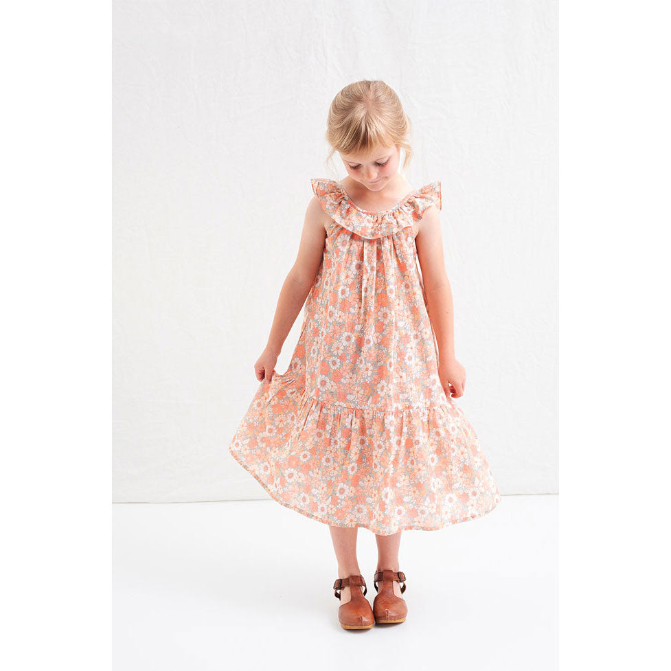 Tocoto Vintage Pink Lurex Long  Floral Dress