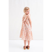 Tocoto Vintage Pink Lurex Long  Floral Dress
