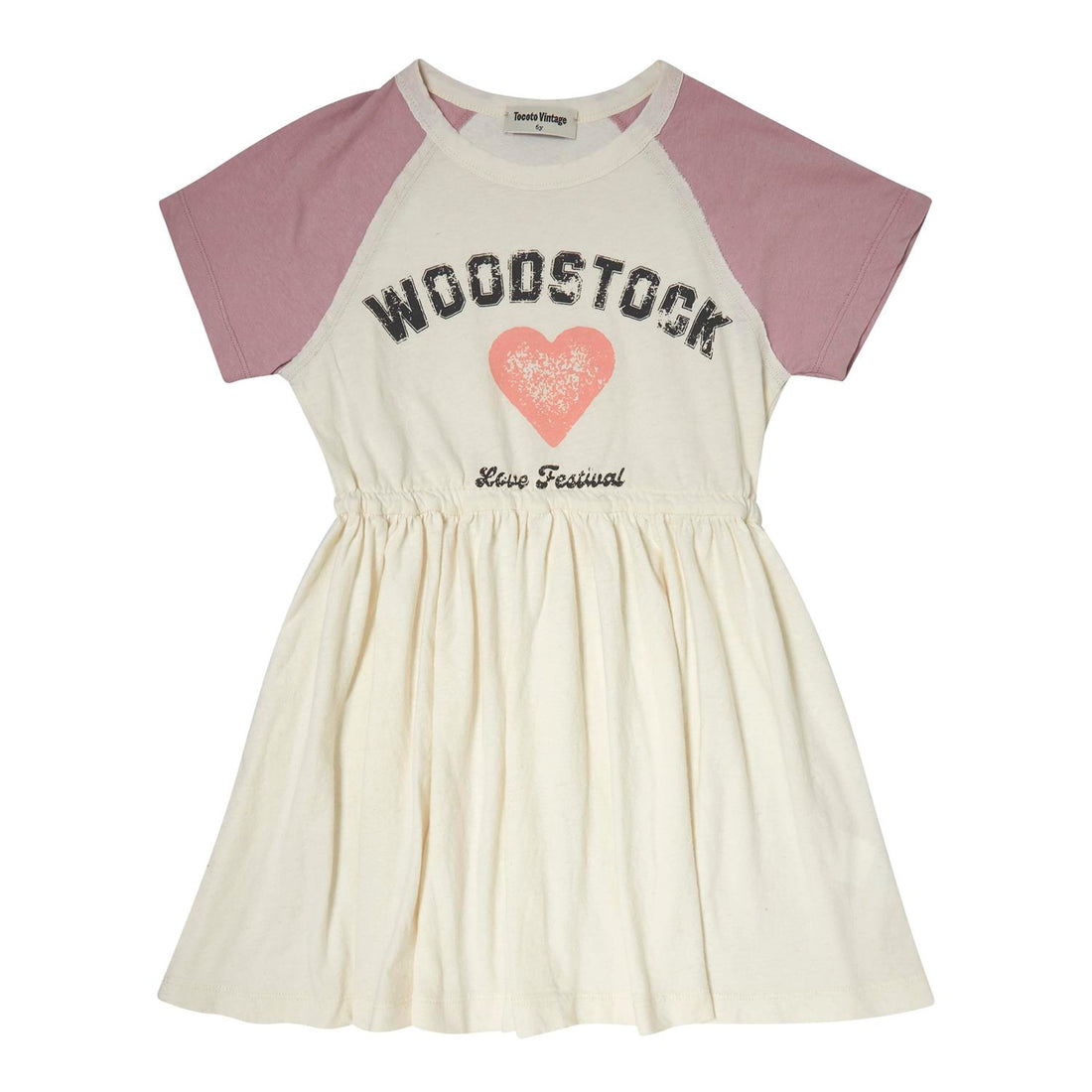 Tocoto Vintage Off White Woodstock Jersey Dress