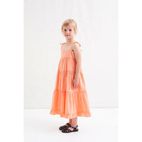 Tocoto Vintage Salmon Lace Midi Jumper Dress