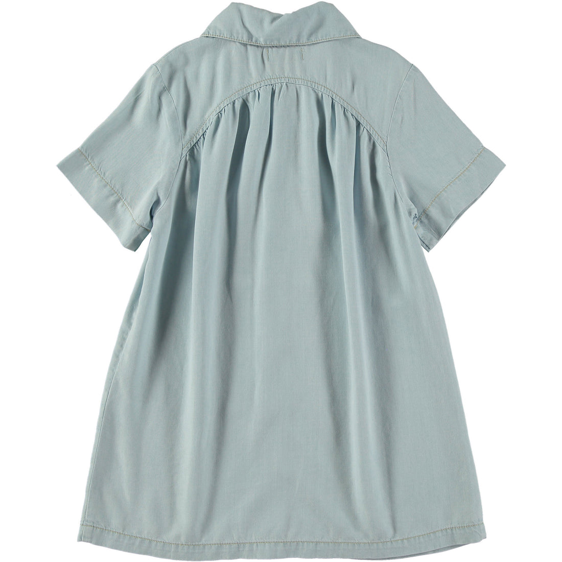 Tocoto Vintage Blue Denim Gathered Dress