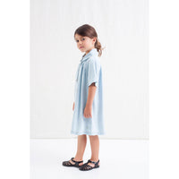 Tocoto Vintage Blue Denim Gathered Dress