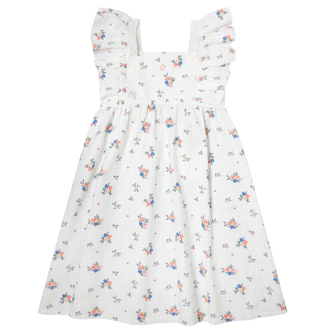 Tocoto Vintage Ivory Flower Print Dress
