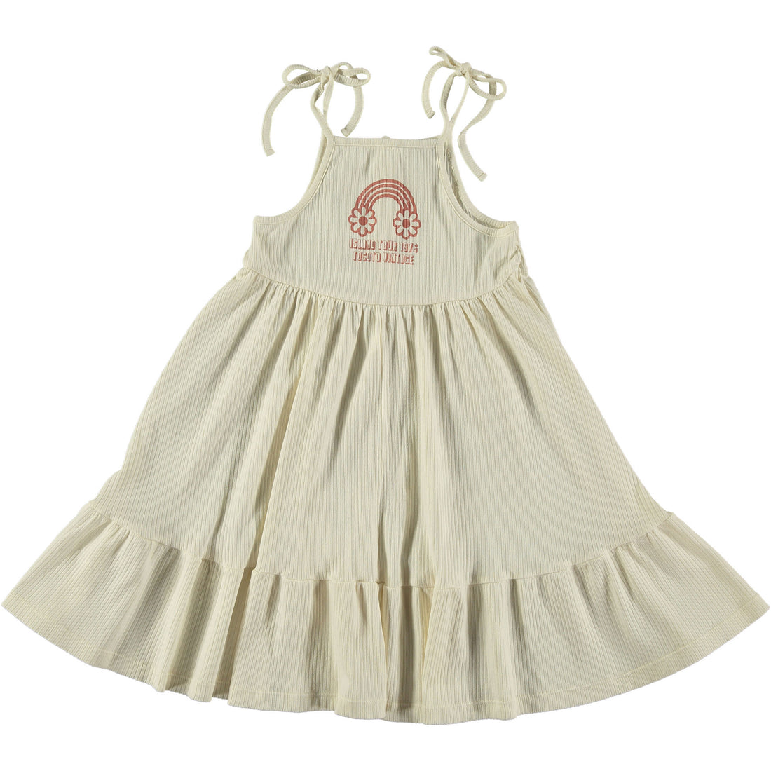 Tocoto Vintage Off White Ribbed Jumper Dress