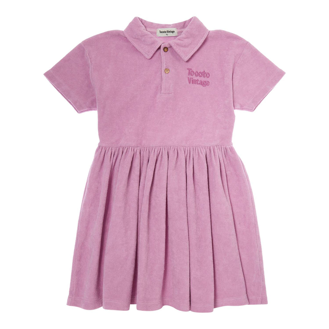 Tocoto Vintage Lavender Short Sleeve Terry Dress