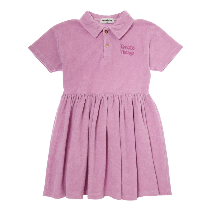 Tocoto Vintage Lavender Short Sleeve Terry Dress