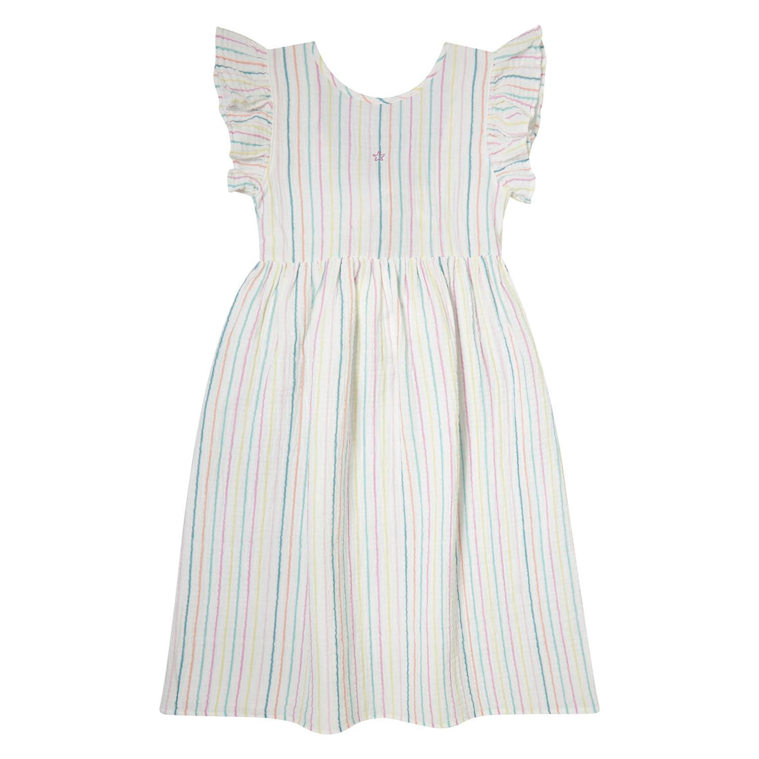 Tocoto Vintage Multicolor Striped Midi Dress