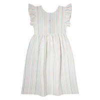 Tocoto Vintage Multicolor Striped Midi Dress