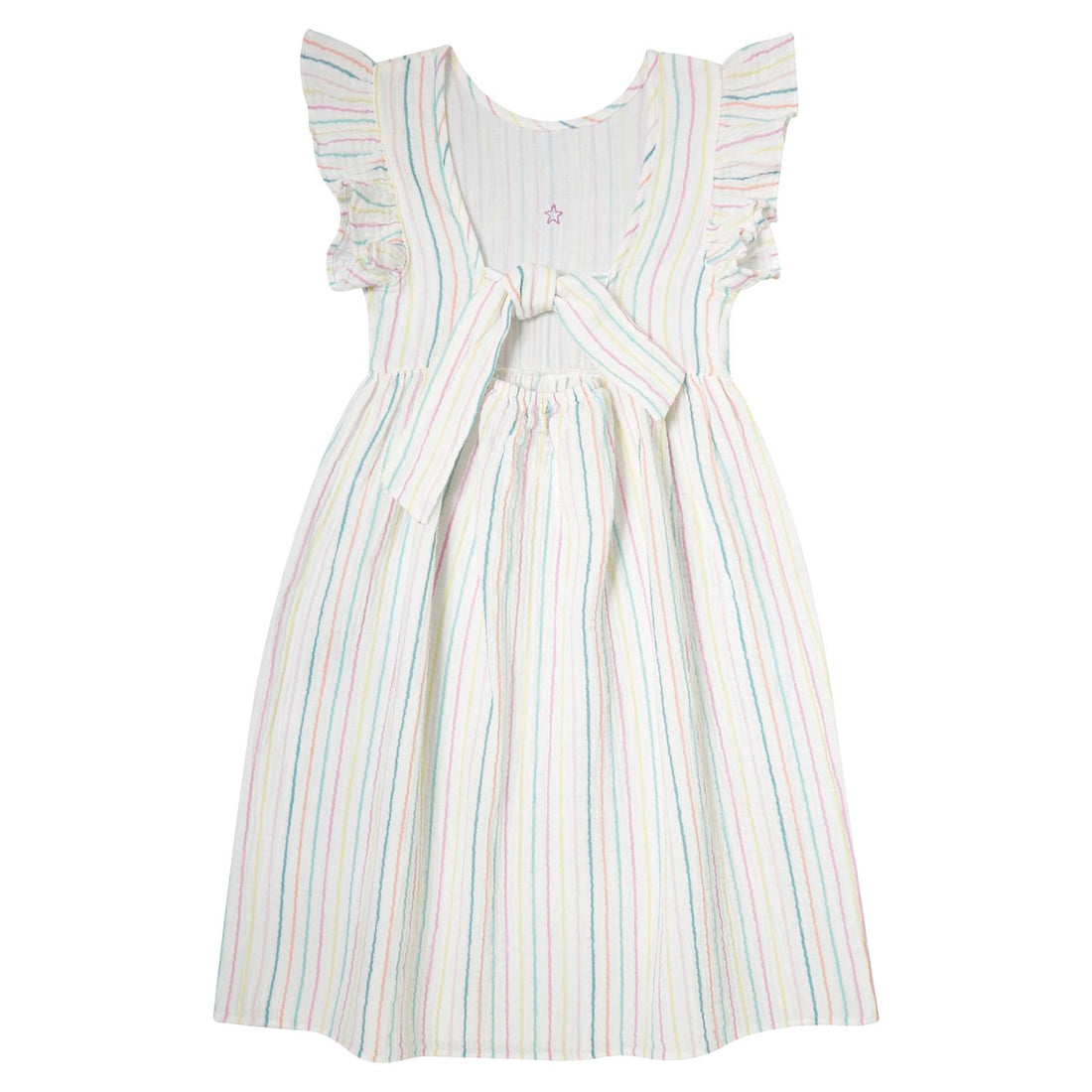 Tocoto Vintage Multicolor Striped Midi Dress