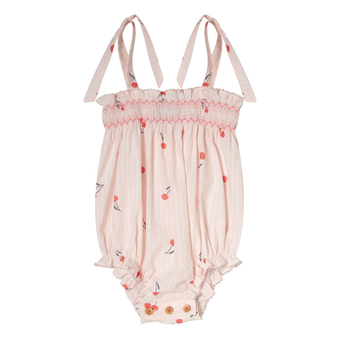 Tocoto Vintage Pink Cherry Print Romper