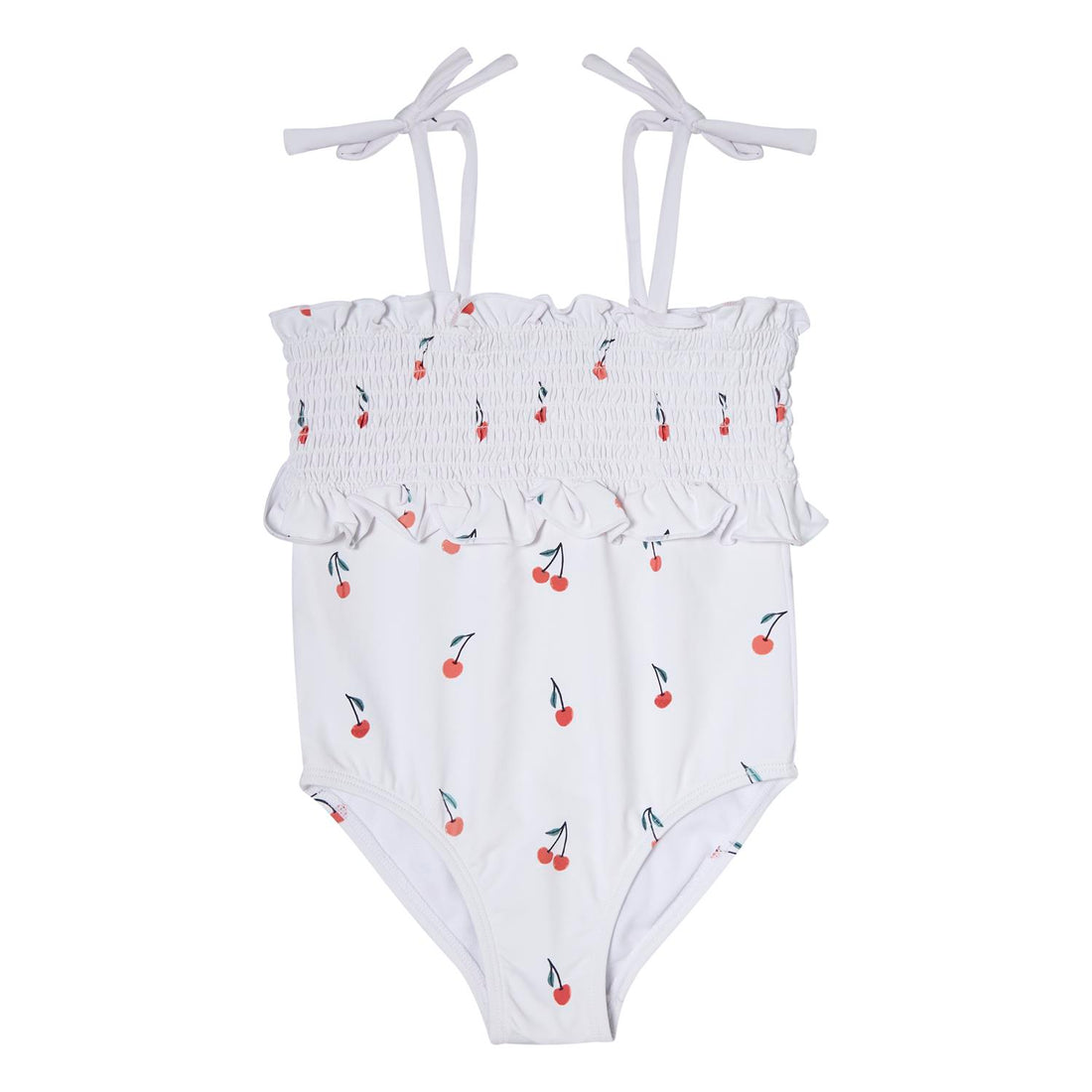 Tocoto Vintage Ivory Cherry Print Swimsuit
