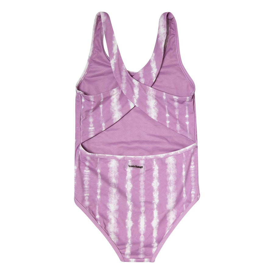 Tocoto Vintage Lavender Tye Dye Swimsuit