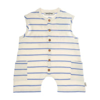 Tocoto Vintage Blue Striped Overalls