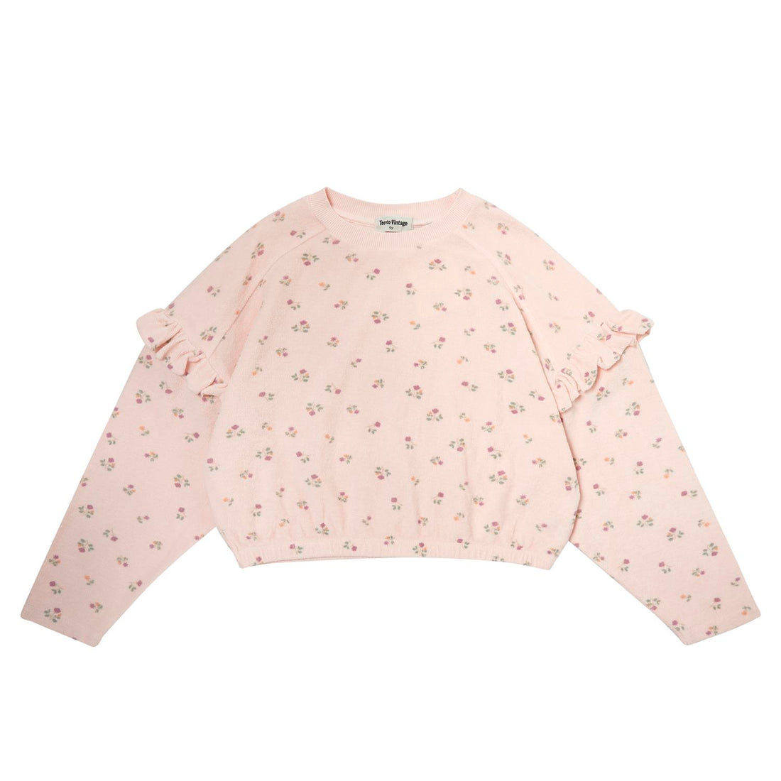 Tocoto Vintage Pink Flower Print Sweatshirt