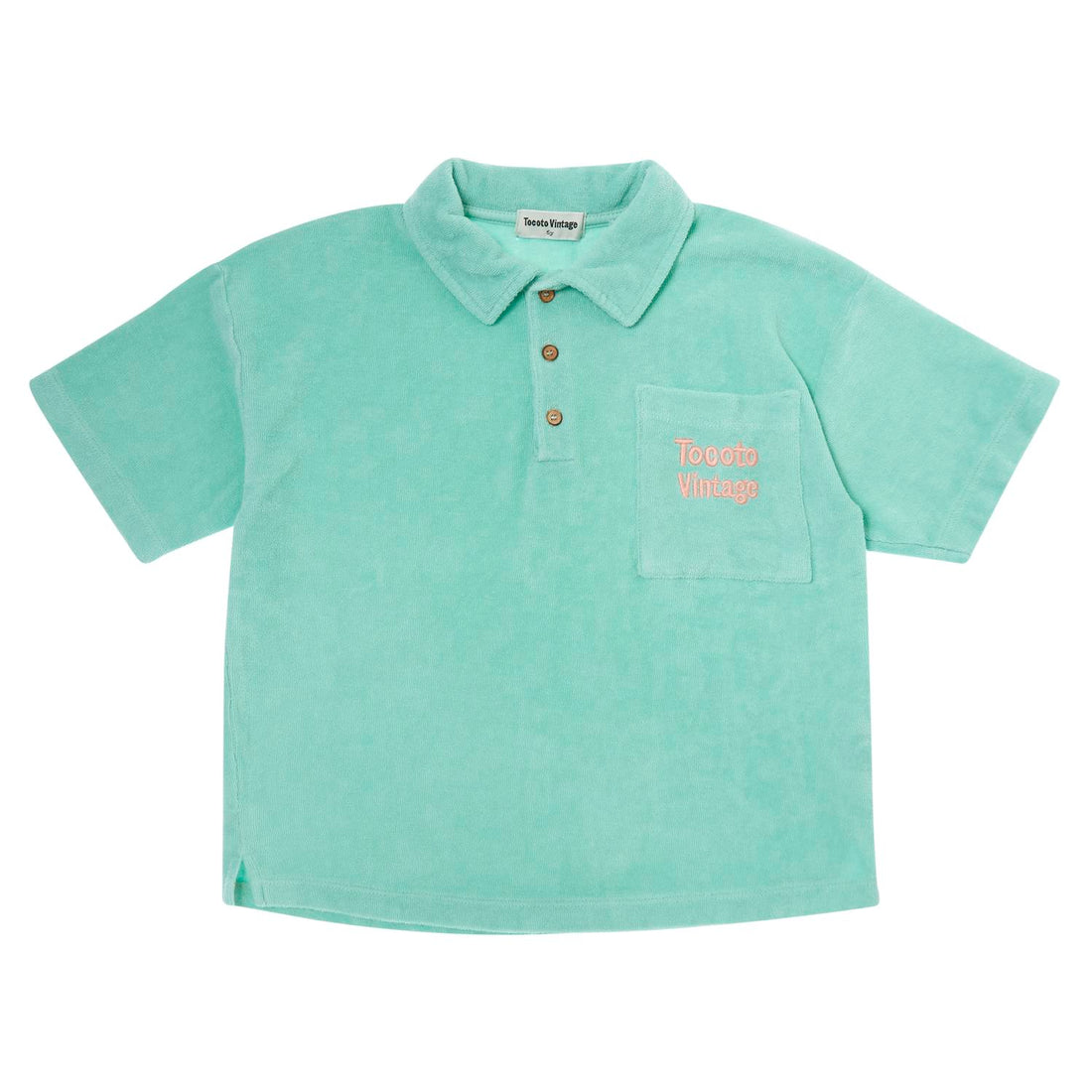 Tocoto Vintage Green Terry Polo Shirt