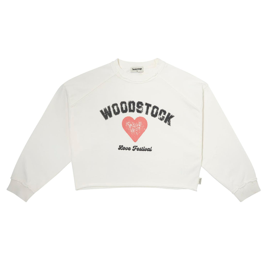 Tocoto Vintage White Woodstock Sweatshirt