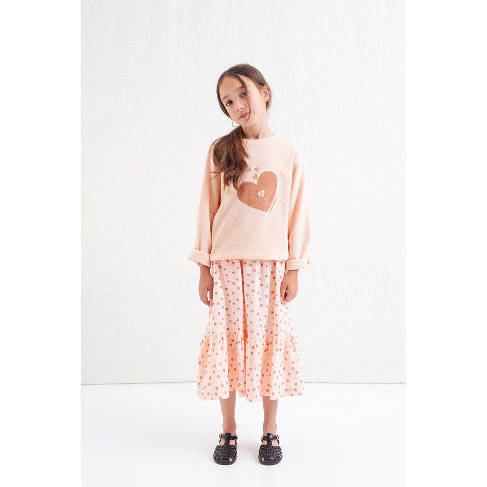 Tocoto Vintage Pink Heart Sweatshirt