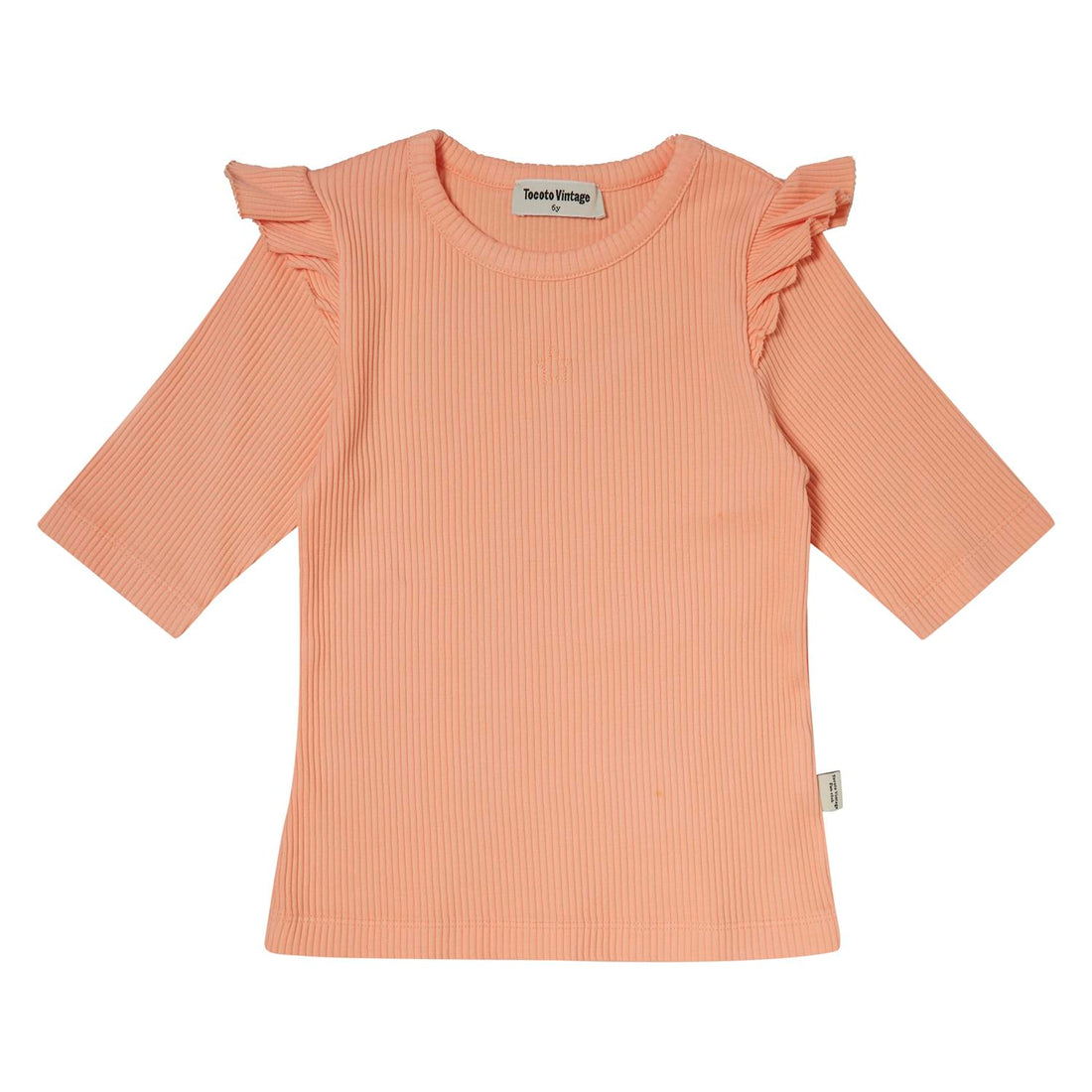Tocoto Vintage Orange Ribbed T-Shirt