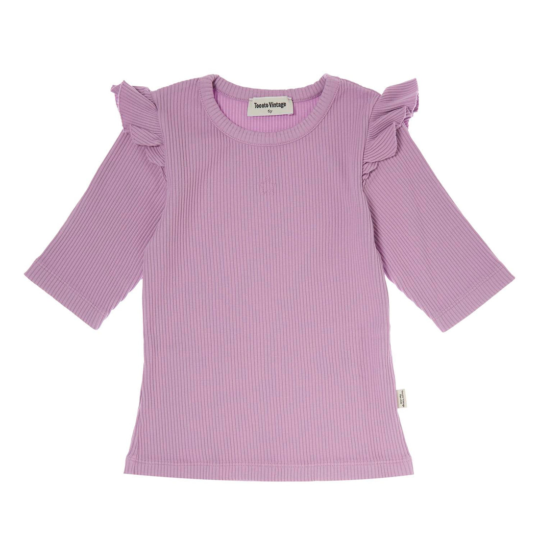 Tocoto Vintage Lavender Ribbed T-Shir