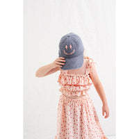 Tocoto Vintage Grey Smile Baseball Cap