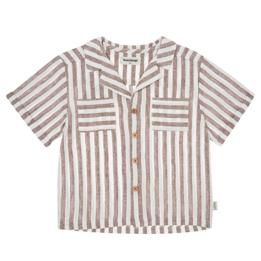 Tocoto Vintage Brown Striped Shirt