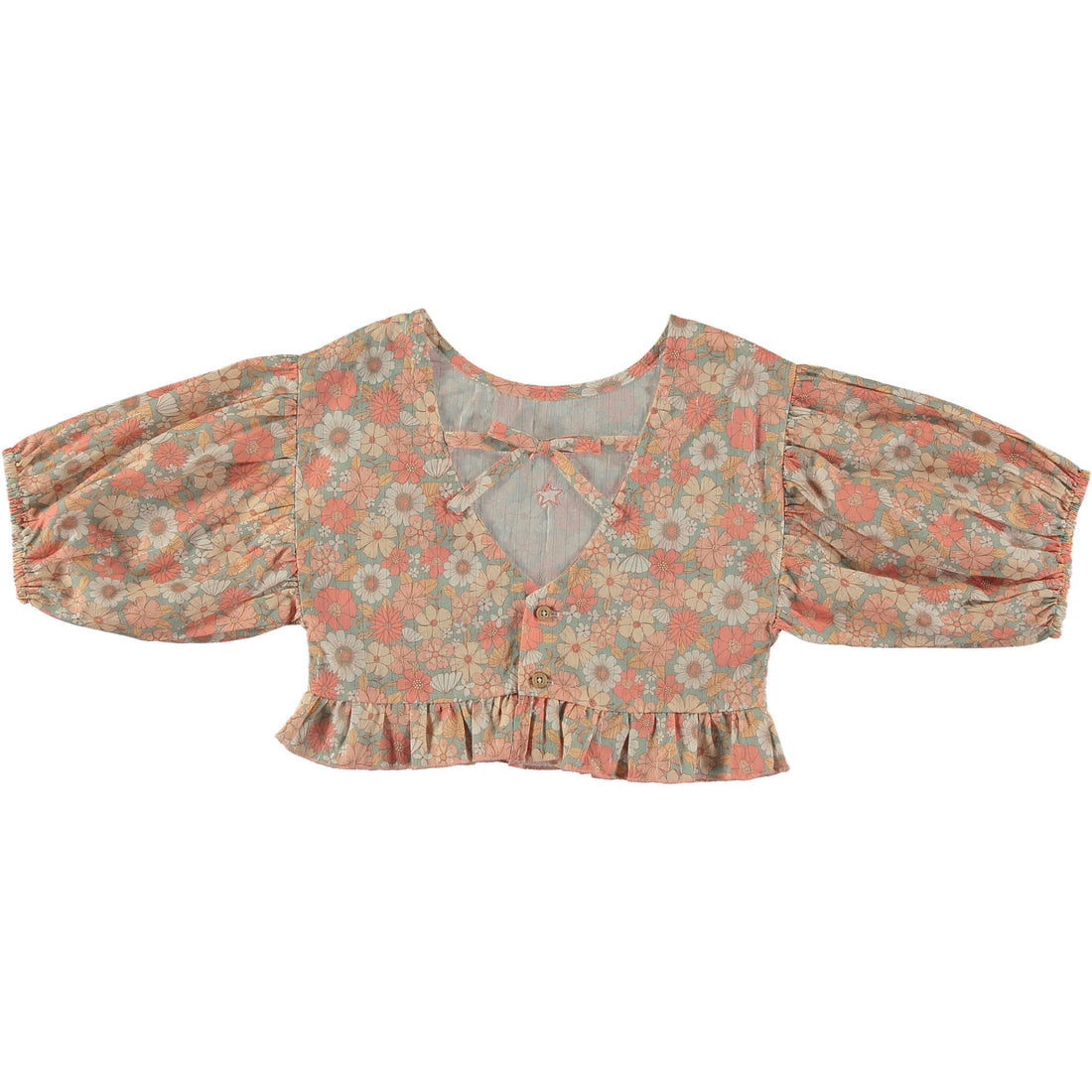 Tocoto Vintage Pink Lurex Flowers Blouse
