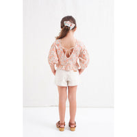 Tocoto Vintage Pink Lurex Flowers Blouse