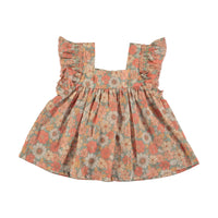 Tocoto Vintage Pink Lurex Flowers Baby Blouse