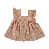 Tocoto Vintage Pink Lurex Flowers Baby Blouse