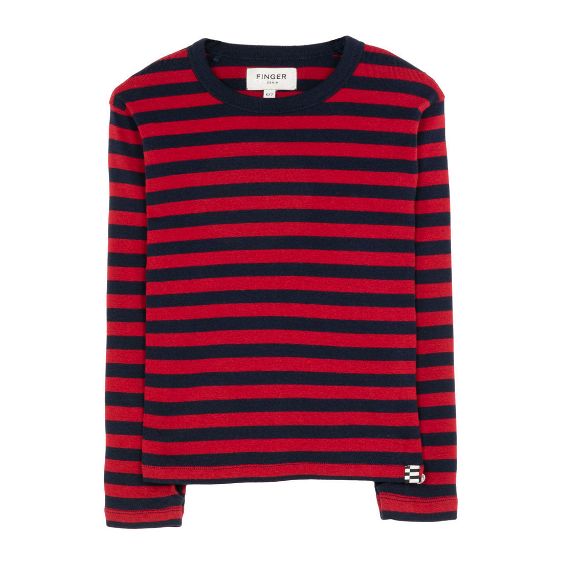 Finger in the Nose  Deep Red Stripes Sailing Longsleeve T-Shirt
