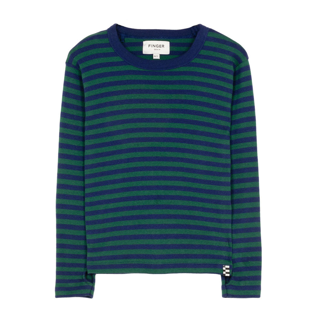 Finger in the Nose  Ink Blue Stripes Sailing Longsleeve T-Shirt