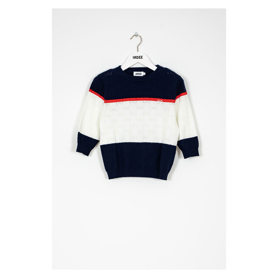 Indee Navy Tricolor Pullover