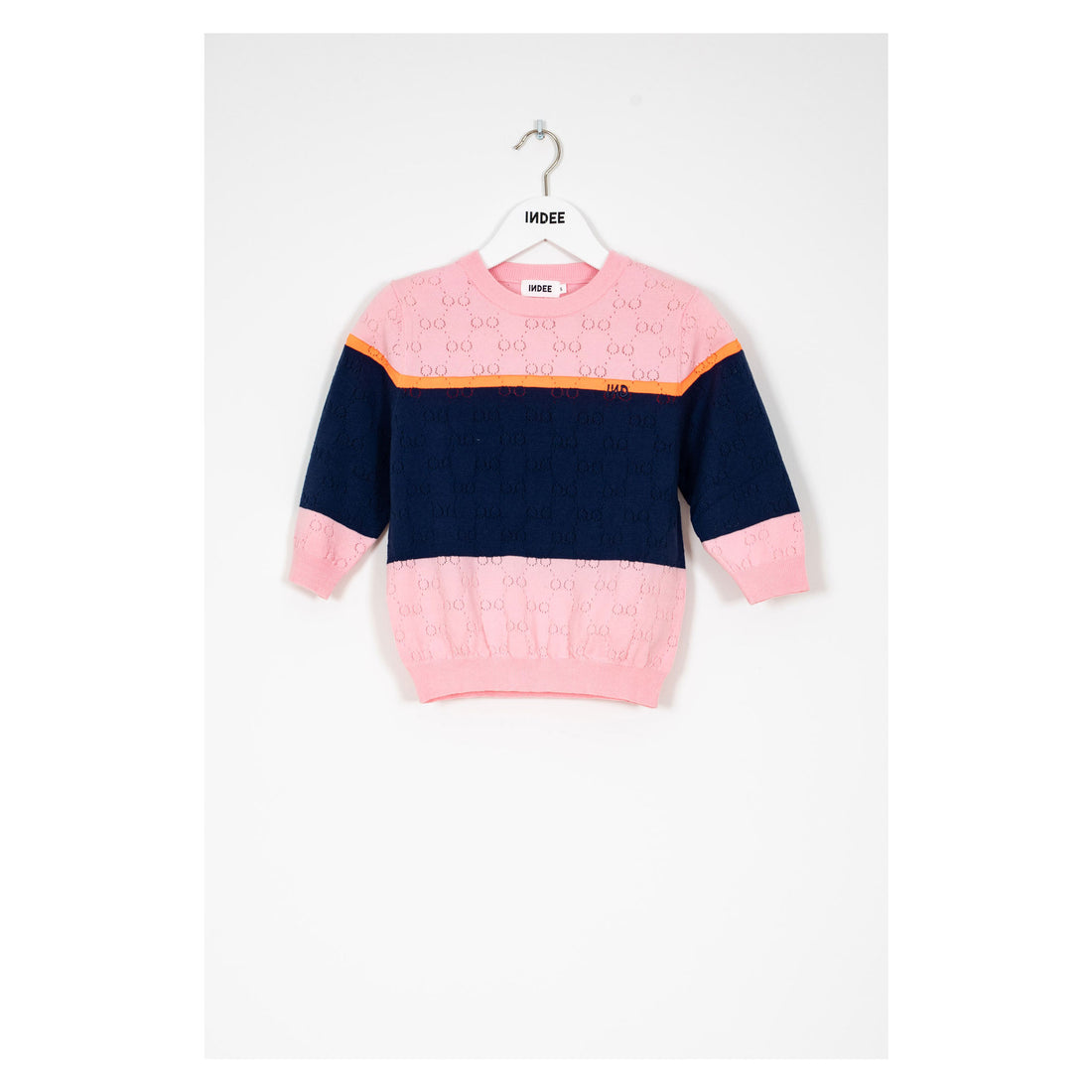 Indee Pink Tricolor Pullover