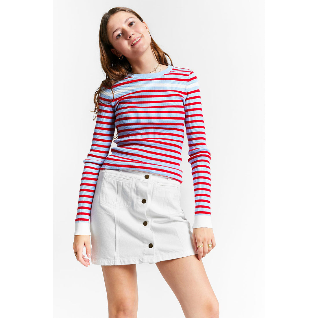 Indee Blue Striped Pullover
