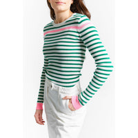 Indee Green Striped Pullover