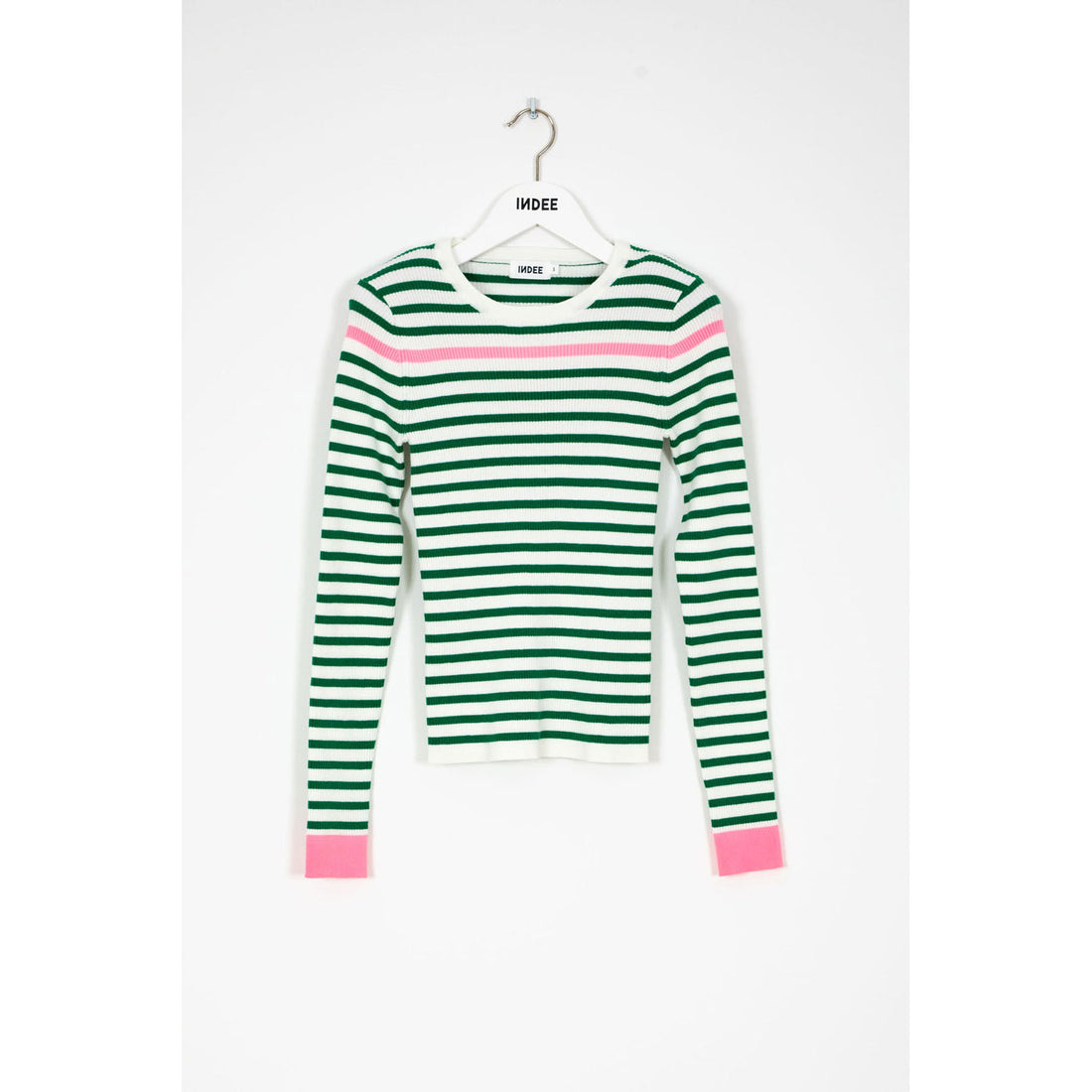 Indee Green Striped Pullover