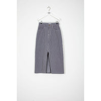 Indee Stripe Long Jeans Skirt