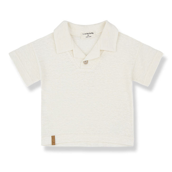 1+ in the Family  Off White Sandro Baby Polo