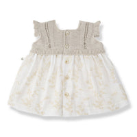 1+ In The Family Ecru Saona Baby Dress