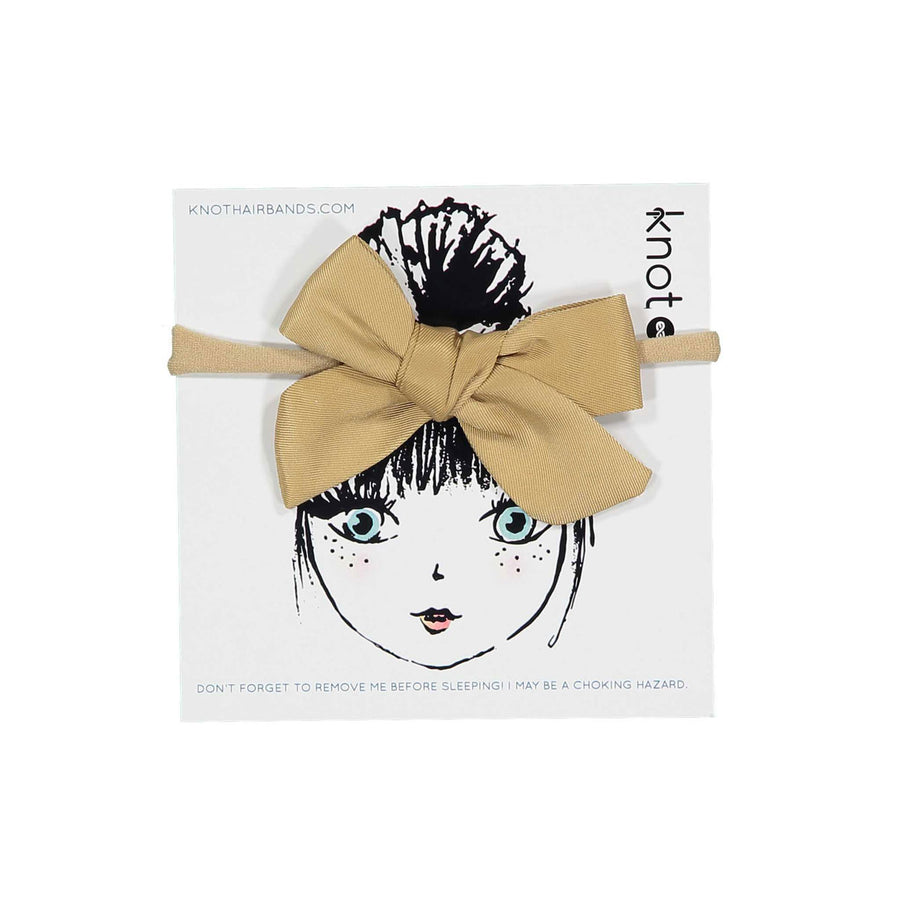 Knot Hairbands Golden Sateen Bow Band