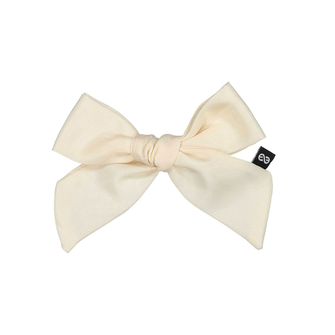 Knot Hairbands Cream Sateen Petite Bow Clip