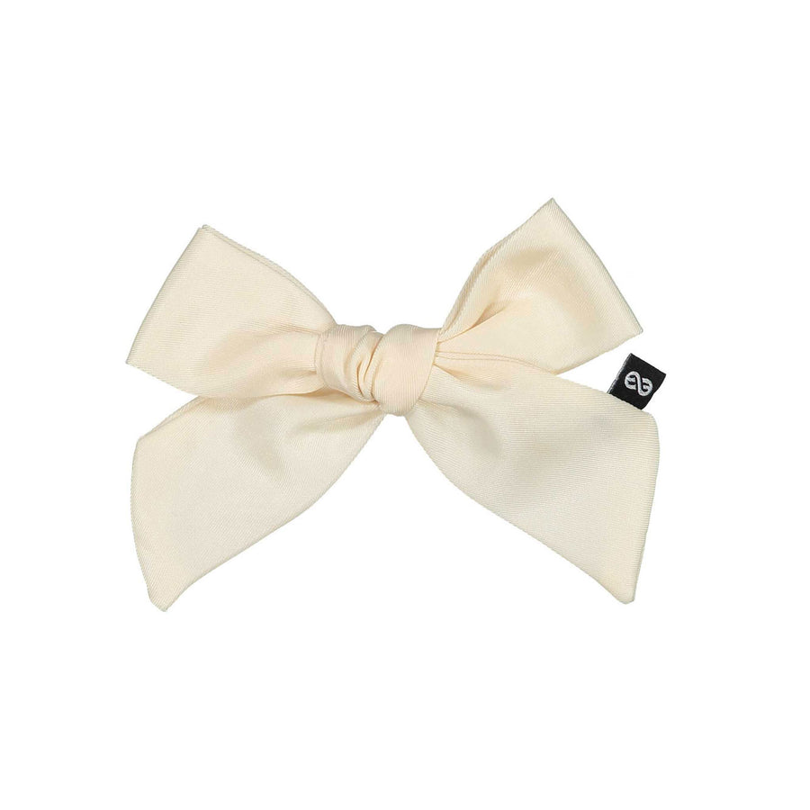 Knot Hairbands Cream Sateen Petite Bow Clip