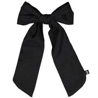 Knot Hairbands Black Satin Long Bow