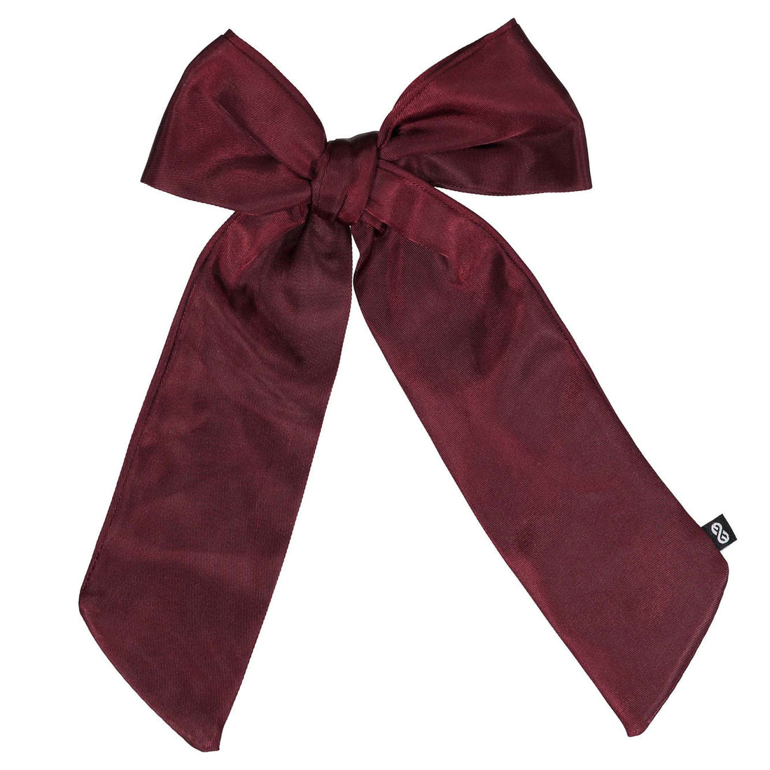 Knot Hairbands Burgundy Satin Long Bow