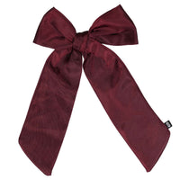 Knot Hairbands Burgundy Satin Long Bow