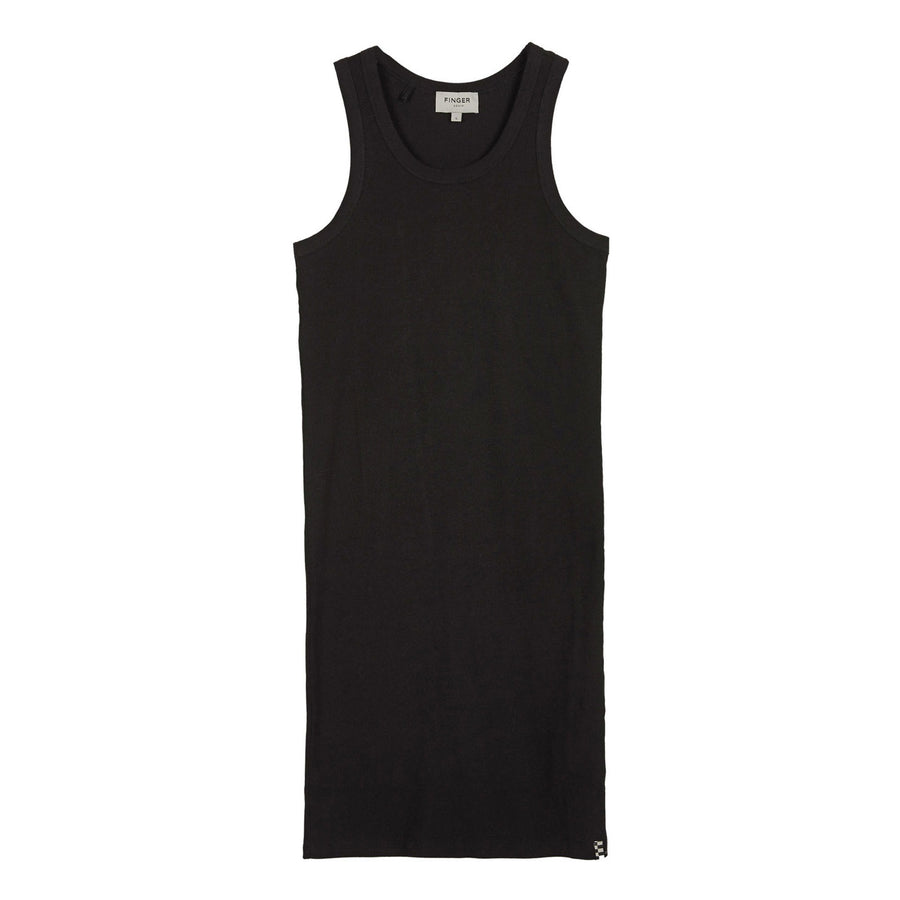 Finger In The Nose Black Tank Top Dress