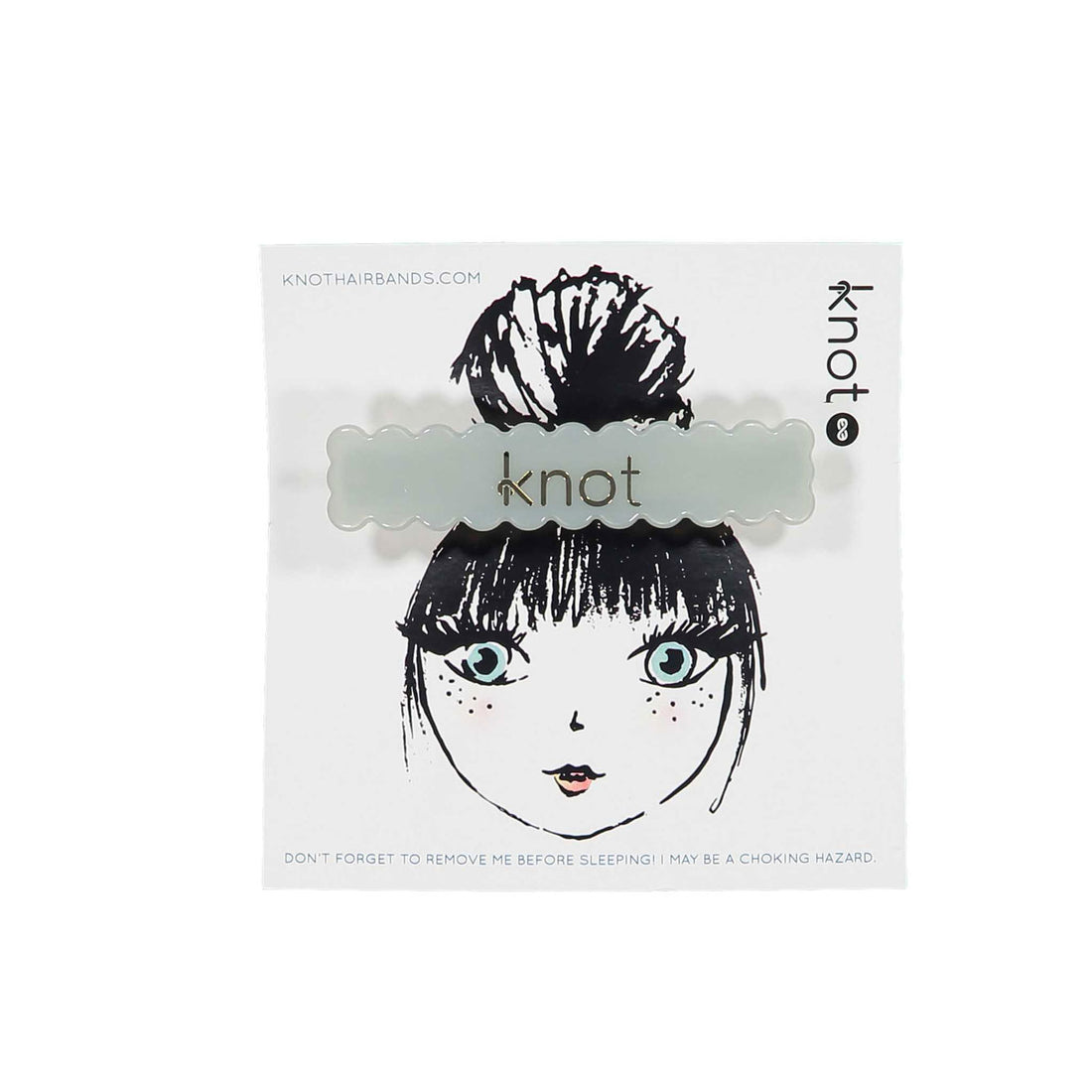Knot Hairbands Sky Blue Scalloped Barrette